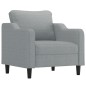 vidaXL Set Divani 3 pz con Cuscini Grigio Chiaro in Tessuto vidaXL Set Divani 3 pz con Cuscini Grigio Chiaro in Tessuto
