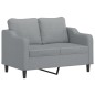 vidaXL Set Divani 3 pz con Cuscini Grigio Chiaro in Tessuto vidaXL Set Divani 3 pz con Cuscini Grigio Chiaro in Tessuto