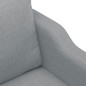 vidaXL Set Divani 3 pz con Cuscini Grigio Chiaro in Tessuto vidaXL Set Divani 3 pz con Cuscini Grigio Chiaro in Tessuto