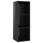 Mobili Porta TV 2 pz Nero Lucido 107x35x37 cm in Truciolato Mobili Porta TV 2 pz Nero Lucido 107x35x37 cm in Truciolato
