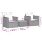 vidaXL Set da Bistrò 3 pz con Cuscini Beige Polyrattan e Legno Acacia vidaXL Set da Bistrò 3 pz con Cuscini Beige Polyrattan e Legno Acacia