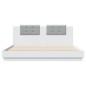 vidaXL Giroletto con Testiera Bianco 200x200 cm in Legno Multistrato vidaXL Giroletto con Testiera Bianco 200x200 cm in Legno Multistrato