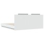 vidaXL Giroletto con Testiera Bianco 200x200 cm in Legno Multistrato vidaXL Giroletto con Testiera Bianco 200x200 cm in Legno Multistrato
