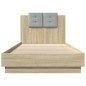 vidaXL Giroletto Testiera Rovere Sonoma 100x200 cm Legno Multistrato