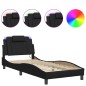 vidaXL Giroletto con Luci LED Nero 90x200 cm in Similpelle vidaXL Giroletto con Luci LED Nero 90x200 cm in Similpelle