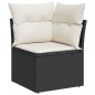 vidaXL Set Divani da Giardino 10pz con Cuscini in Polyrattan Nero vidaXL Set Divani da Giardino 10pz con Cuscini in Polyrattan Nero
