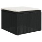 vidaXL Set Divani da Giardino 10pz con Cuscini in Polyrattan Nero vidaXL Set Divani da Giardino 10pz con Cuscini in Polyrattan Nero