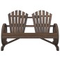 vidaXL Sedia da Giardino Adirondack 2 Posti in Legno Massello di Abete vidaXL Sedia da Giardino Adirondack 2 Posti in Legno Massello di Abete