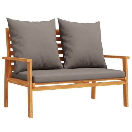 vidaXL Panca Divano da Giardino 120 cm Cuscini Legno Massello Acacia
