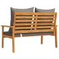 vidaXL Panca Divano da Giardino 120 cm Cuscini Legno Massello Acacia vidaXL Panca Divano da Giardino 120 cm Cuscini Legno Massello Acacia