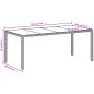 vidaXL Tavolo Giardino Piano in Vetro Bianco 190x90x75 cm Polyrattan vidaXL Tavolo Giardino Piano in Vetro Bianco 190x90x75 cm Polyrattan