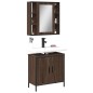vidaXL Set Mobili da Bagno 2 pz Rovere Marrone in Legno Multistrato vidaXL Set Mobili da Bagno 2 pz Rovere Marrone in Legno Multistrato