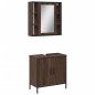 vidaXL Set Mobili da Bagno 2 pz Rovere Marrone in Legno Multistrato vidaXL Set Mobili da Bagno 2 pz Rovere Marrone in Legno Multistrato