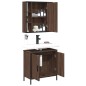 vidaXL Set Mobili da Bagno 2 pz Rovere Marrone in Legno Multistrato vidaXL Set Mobili da Bagno 2 pz Rovere Marrone in Legno Multistrato