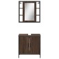 vidaXL Set Mobili da Bagno 2 pz Rovere Marrone in Legno Multistrato vidaXL Set Mobili da Bagno 2 pz Rovere Marrone in Legno Multistrato