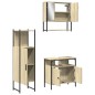 vidaXL Set Mobili da Bagno 3 pz Rovere Sonoma in Legno Multistrato