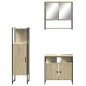 vidaXL Set Mobili da Bagno 3 pz Rovere Sonoma in Legno Multistrato