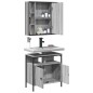 vidaXL Set Mobili da Bagno 2 pz Grigio Sonoma in Legno Multistrato
