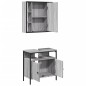 vidaXL Set Mobili da Bagno 2 pz Grigio Sonoma in Legno Multistrato