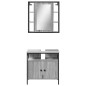 vidaXL Set Mobili da Bagno 2 pz Grigio Sonoma in Legno Multistrato