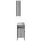 vidaXL Set Mobili da Bagno 2 pz Grigio Sonoma in Legno Multistrato