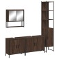 vidaXL Set Mobili da Bagno 4 pz Rovere Marrone in Legno Multistrato