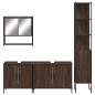 vidaXL Set Mobili da Bagno 4 pz Rovere Marrone in Legno Multistrato