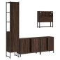 vidaXL Set Mobili da Bagno 4 pz Rovere Marrone in Legno Multistrato