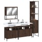 vidaXL Set Mobili da Bagno 4 pz Rovere Marrone in Legno Multistrato vidaXL Set Mobili da Bagno 4 pz Rovere Marrone in Legno Multistrato