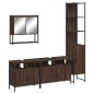vidaXL Set Mobili da Bagno 4 pz Rovere Marrone in Legno Multistrato vidaXL Set Mobili da Bagno 4 pz Rovere Marrone in Legno Multistrato