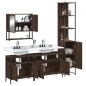 vidaXL Set Mobili da Bagno 4 pz Rovere Marrone in Legno Multistrato vidaXL Set Mobili da Bagno 4 pz Rovere Marrone in Legno Multistrato