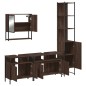 vidaXL Set Mobili da Bagno 4 pz Rovere Marrone in Legno Multistrato vidaXL Set Mobili da Bagno 4 pz Rovere Marrone in Legno Multistrato