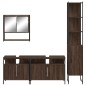 vidaXL Set Mobili da Bagno 4 pz Rovere Marrone in Legno Multistrato vidaXL Set Mobili da Bagno 4 pz Rovere Marrone in Legno Multistrato
