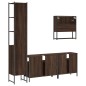 vidaXL Set Mobili da Bagno 4 pz Rovere Marrone in Legno Multistrato vidaXL Set Mobili da Bagno 4 pz Rovere Marrone in Legno Multistrato