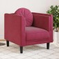 vidaXL Poltrona con Cuscino Rosso Vino in Velluto vidaXL Poltrona con Cuscino Rosso Vino in Velluto