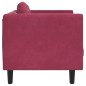 vidaXL Poltrona con Cuscino Rosso Vino in Velluto vidaXL Poltrona con Cuscino Rosso Vino in Velluto