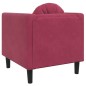 vidaXL Poltrona con Cuscino Rosso Vino in Velluto vidaXL Poltrona con Cuscino Rosso Vino in Velluto