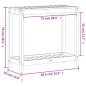 vidaXL Tavolo Invaso con Ripiano 82,5x35x75 cm Legno Massello di Pino vidaXL Tavolo Invaso con Ripiano 82,5x35x75 cm Legno Massello di Pino
