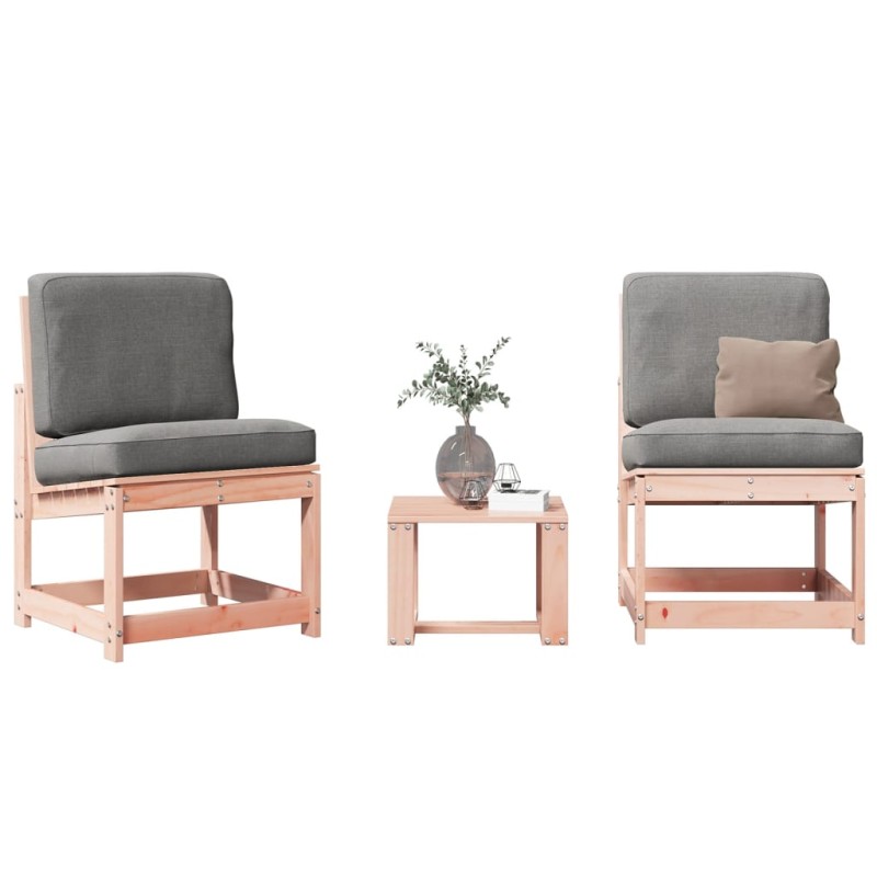 vidaXL Set Salotto da Giardino 3 pz in Legno Massello di Douglas vidaXL Set Salotto da Giardino 3 pz in Legno Massello di Douglas