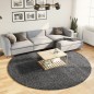 vidaXL Tappeto OVIEDO a Pelo Corto Antracite Ø 240 cm