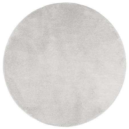 vidaXL Tappeto OVIEDO a Pelo Corto Grigio Ø 200 cm