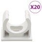 vidaXL Canaline per Cavi con Clip Ø20 mm 10 m in PVC