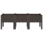 vidaXL Fioriera da Giardino con Gambe Marrone 120x40x42 cm in PP