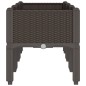 vidaXL Fioriera da Giardino con Gambe Marrone 120x40x42 cm in PP