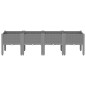 vidaXL Fioriera da Giardino con Gambe Grigio Chiaro 160x40x42 cm in PP