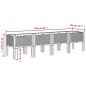 vidaXL Fioriera da Giardino con Gambe Grigio Chiaro 160x40x42 cm in PP