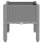 vidaXL Fioriera da Giardino con Gambe Grigio Chiaro 40x40x42 cm in PP