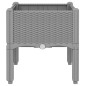 vidaXL Fioriera da Giardino con Gambe Grigio Chiaro 40x40x42 cm in PP