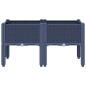 vidaXL Fioriera da Giardino con Gambe Grigio Blu 80x40x42 cm in PP