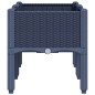 vidaXL Fioriera da Giardino con Gambe Grigio Blu 80x40x42 cm in PP
